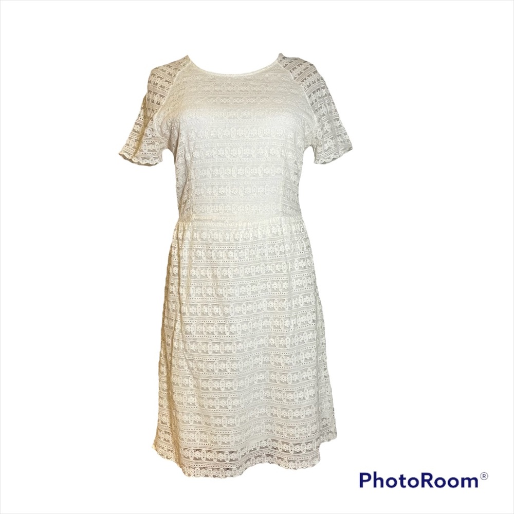 Free People cream lace mini dress size 4